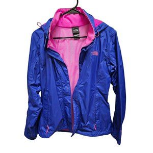 Columbia Blue and Bright Pink Women's Rain Jacket